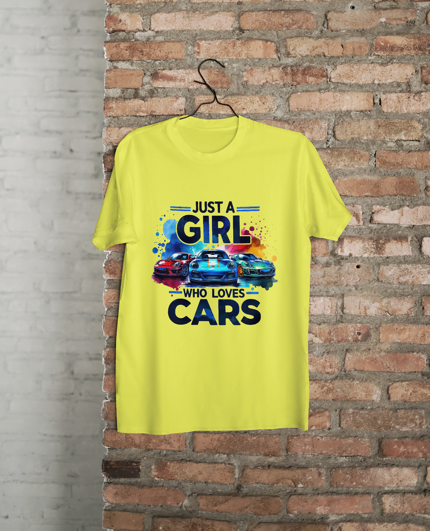 Just a Girl Who Loves Cars – Vibrant Sports Car Art