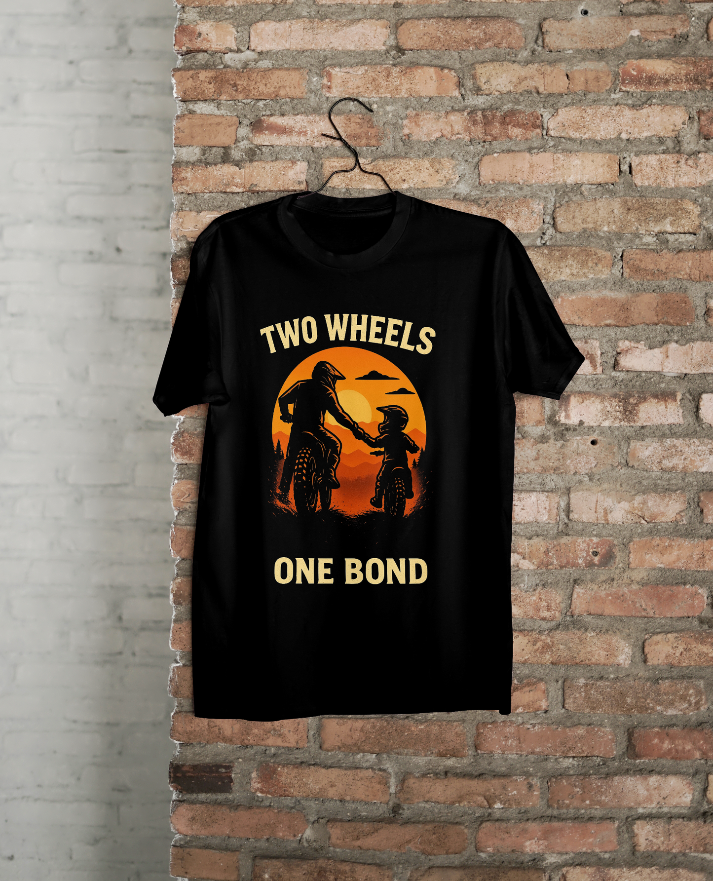 Two Wheels, One Bond – Father & Son Combo T-Shirt