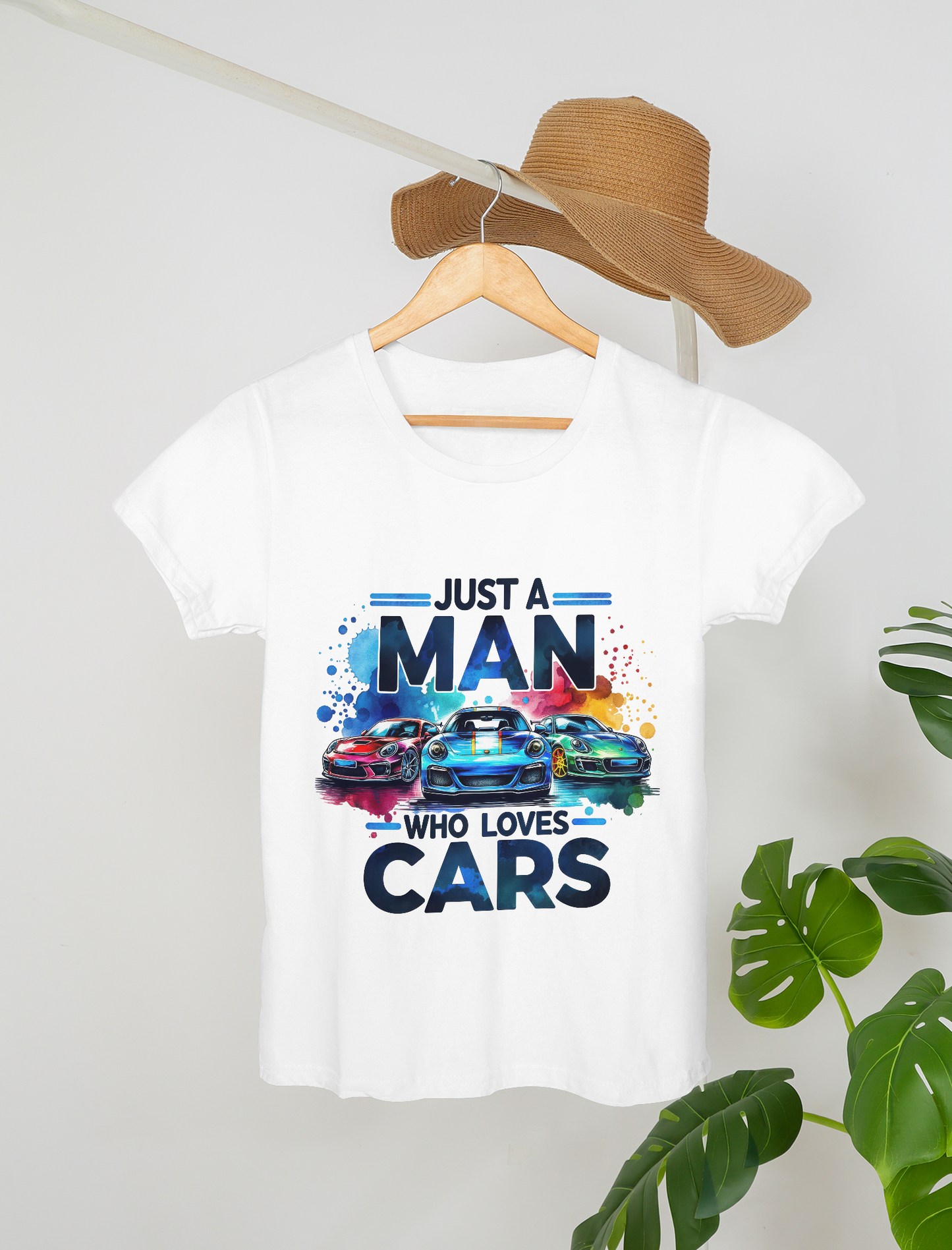 Just a Man Who Loves Cars – Premium Automotive Tee