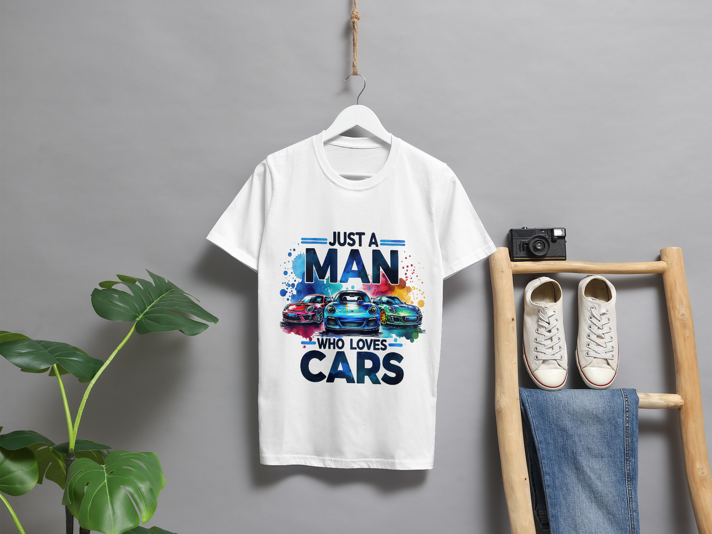 Just a Man Who Loves Cars – Premium Automotive Tee