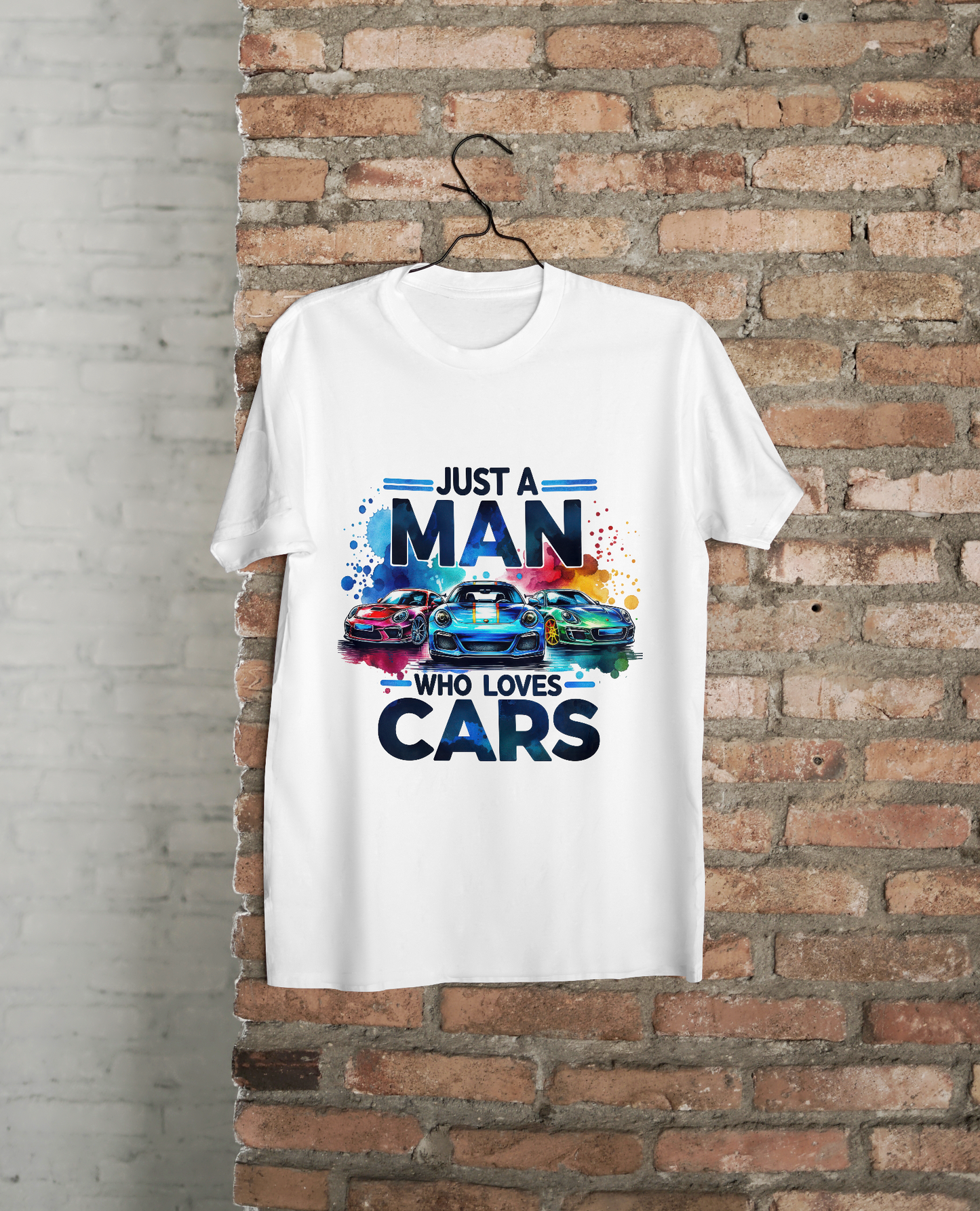 Just a Man Who Loves Cars – Premium Automotive Tee