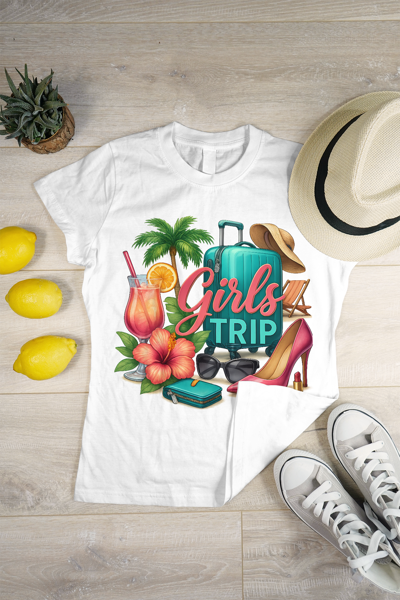 Girls Trip – Tropical Vibes Tee Design