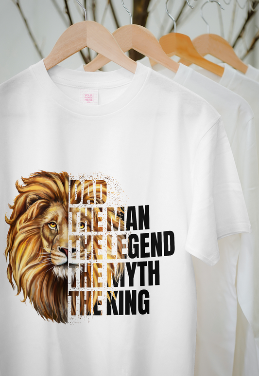 "Dad, The Man, The Myth, The Legend" – Lion Tribute T-shirt