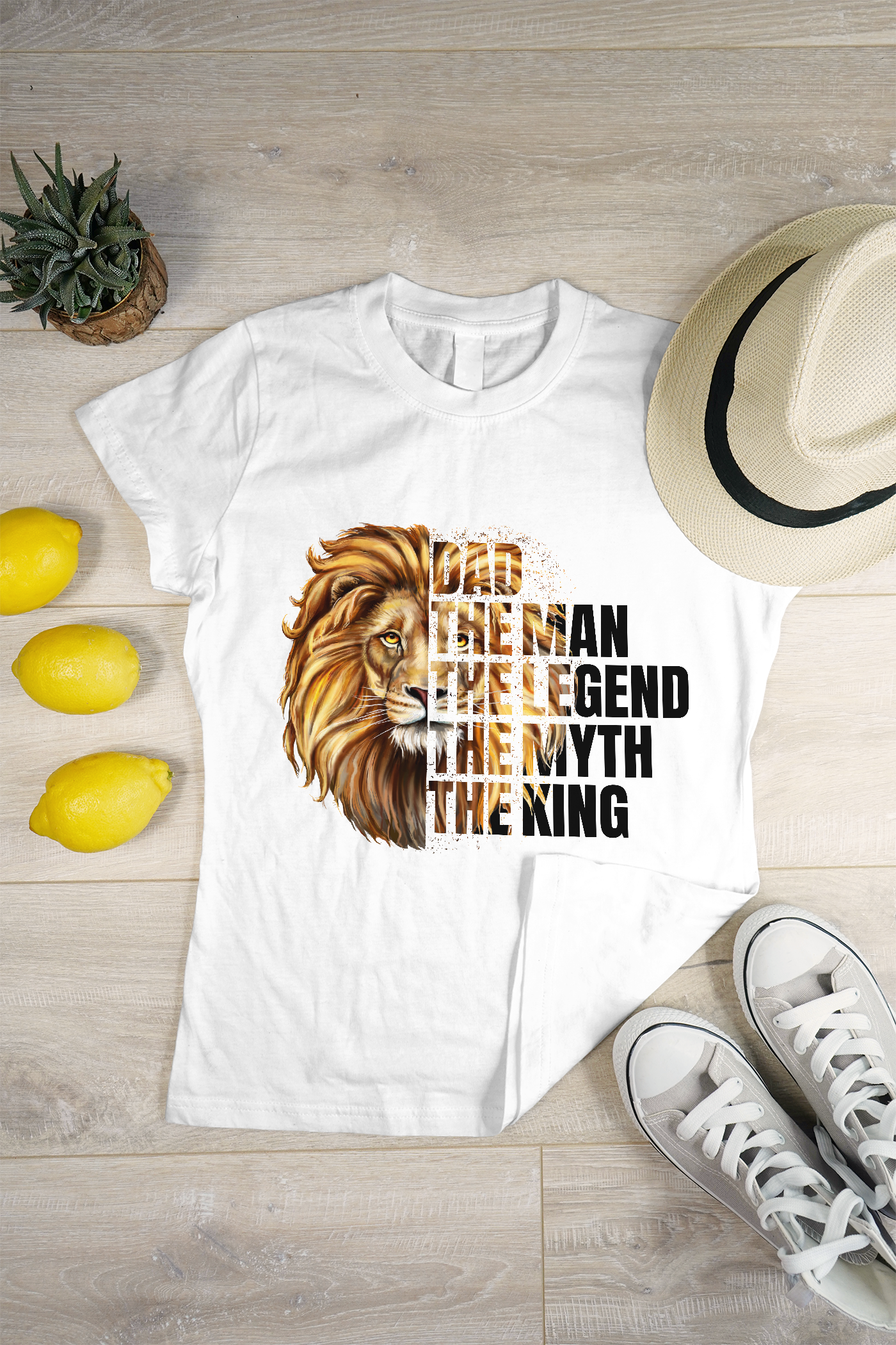 "Dad, The Man, The Myth, The Legend" – Lion Tribute T-shirt