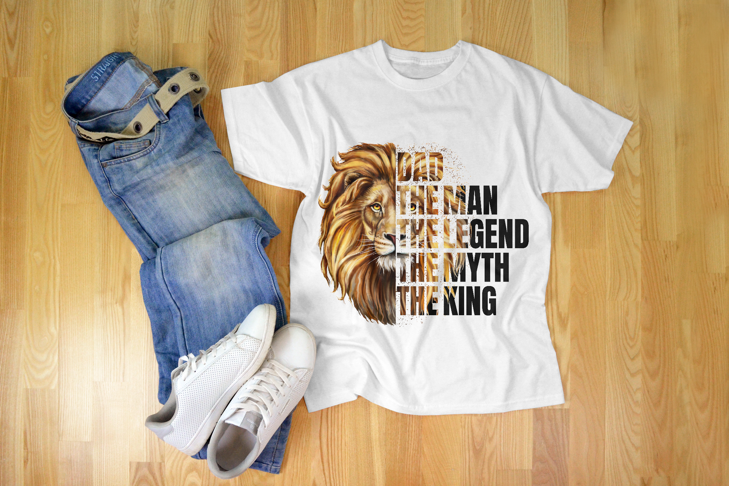 "Dad, The Man, The Myth, The Legend" – Lion Tribute T-shirt