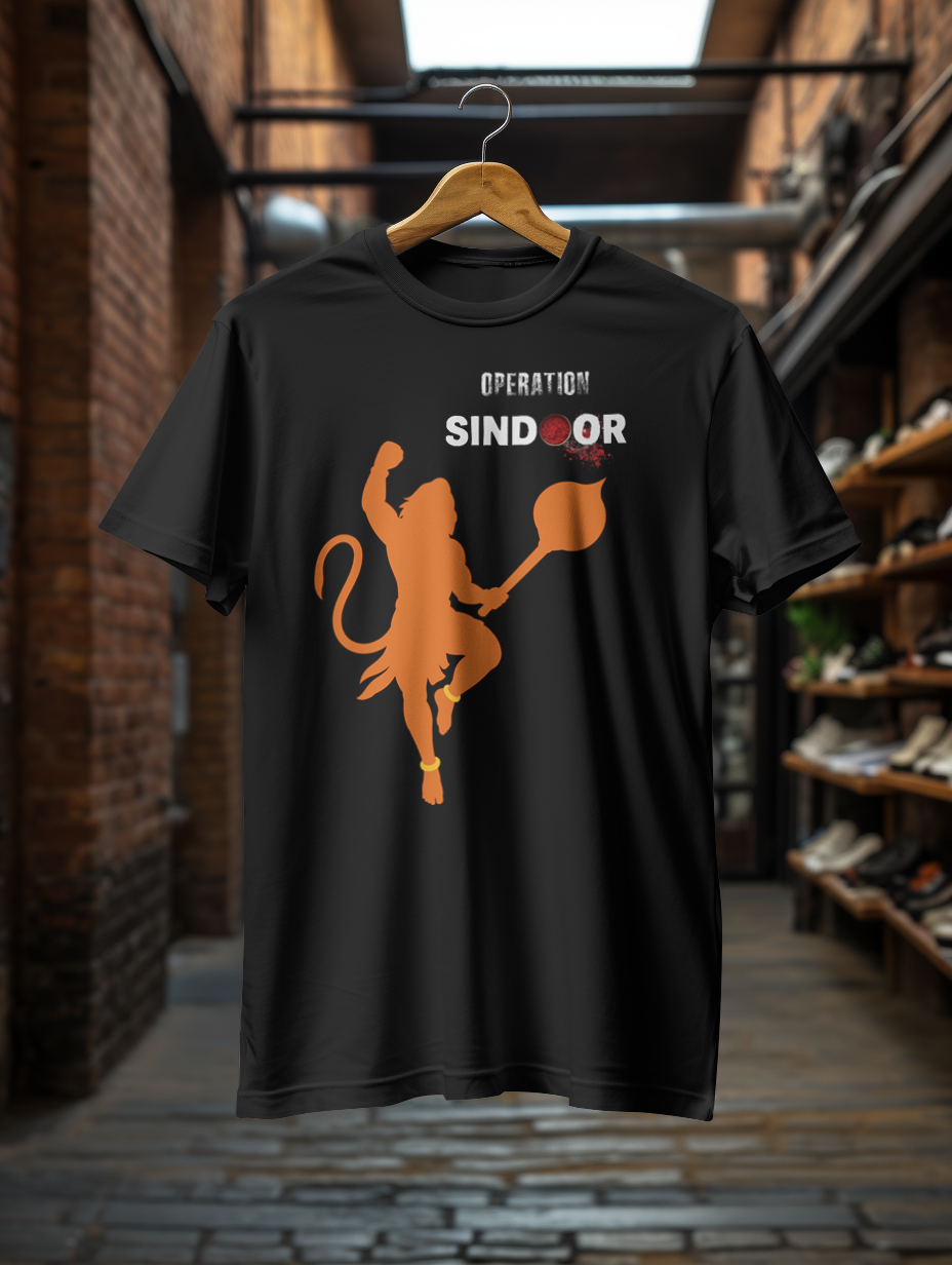 Operation Sindoor – Hanuman Warrior Graphic Tee - KIDS