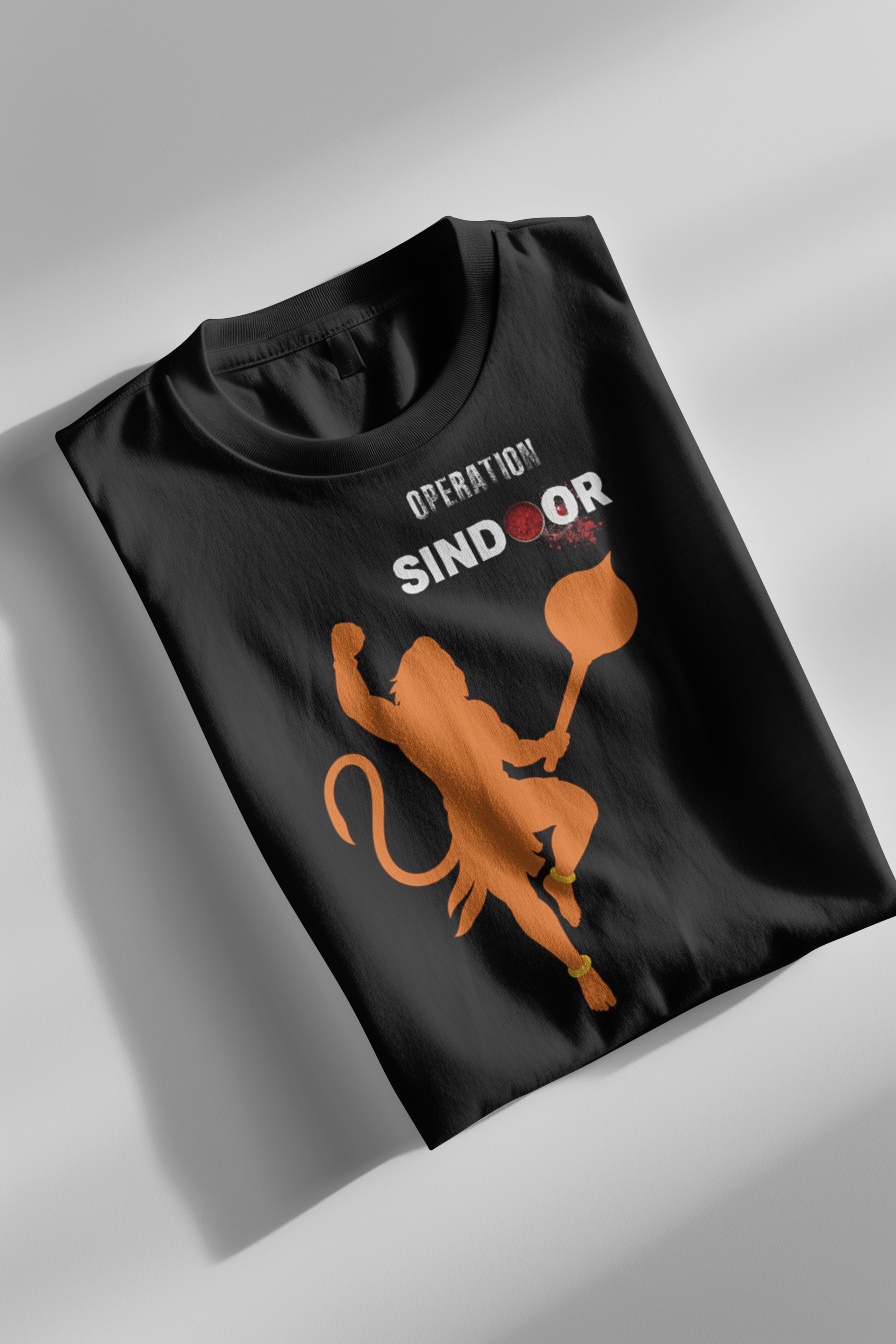 Operation Sindoor – Hanuman Warrior Graphic Tee - KIDS