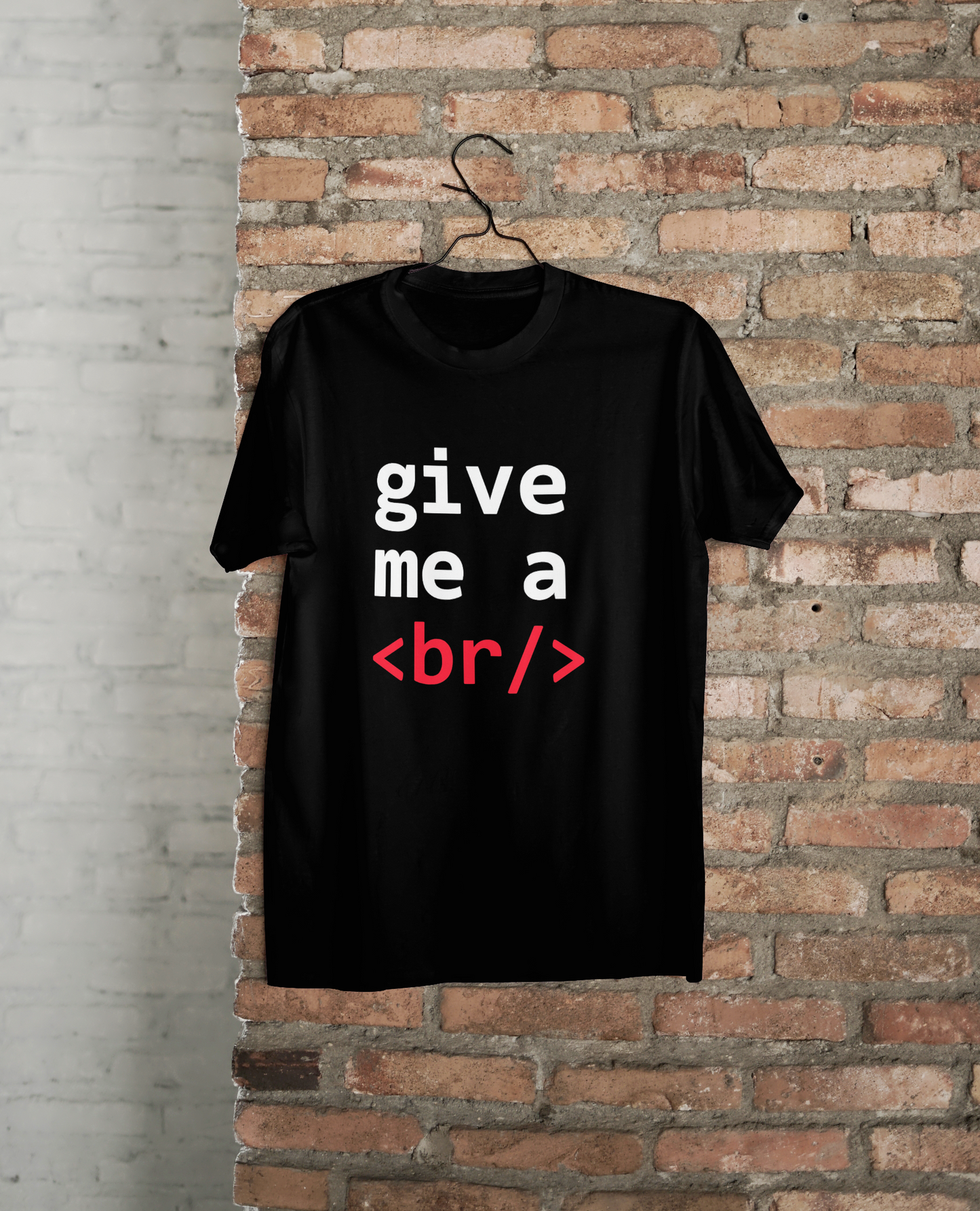 "Give Me a <br/>" – Neon Code Humor Tee