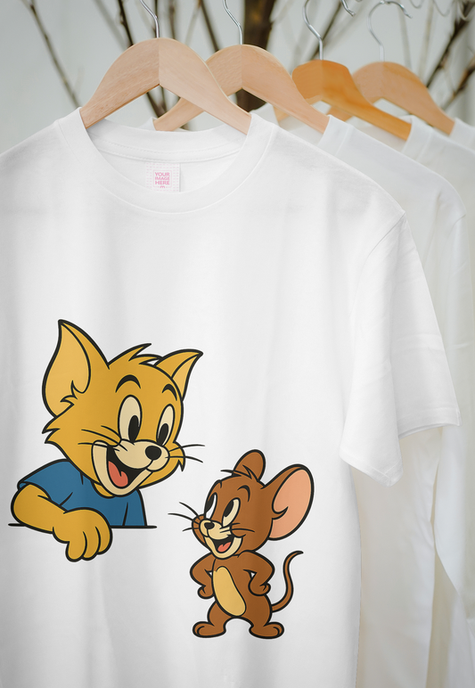 When mischief meets friendship 😼🐭 — a classic duo reimagined in cartoon chaos!