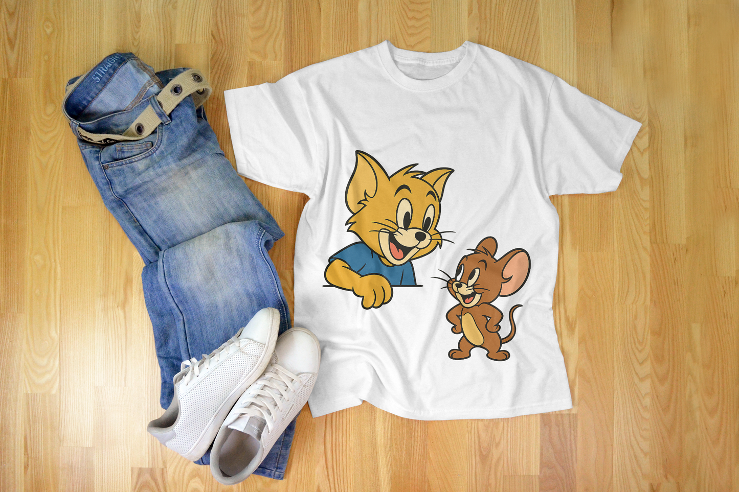 When mischief meets friendship 😼🐭 — a classic duo reimagined in cartoon chaos!