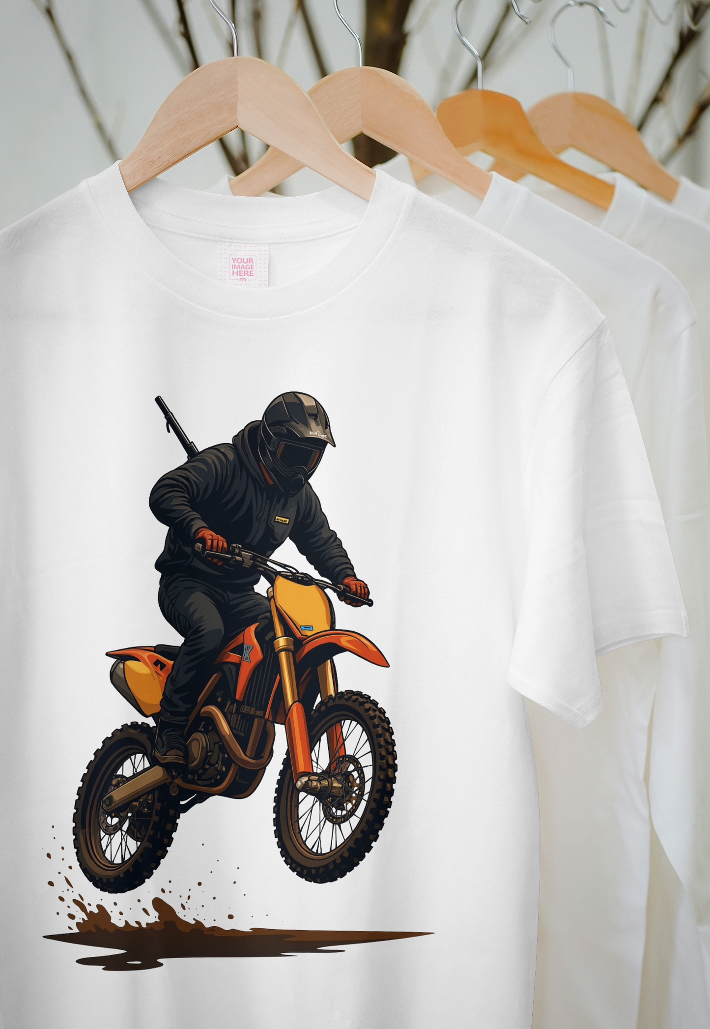 Mud Rider Graphic T-Shirt – Bold Yellow Adventure Tee