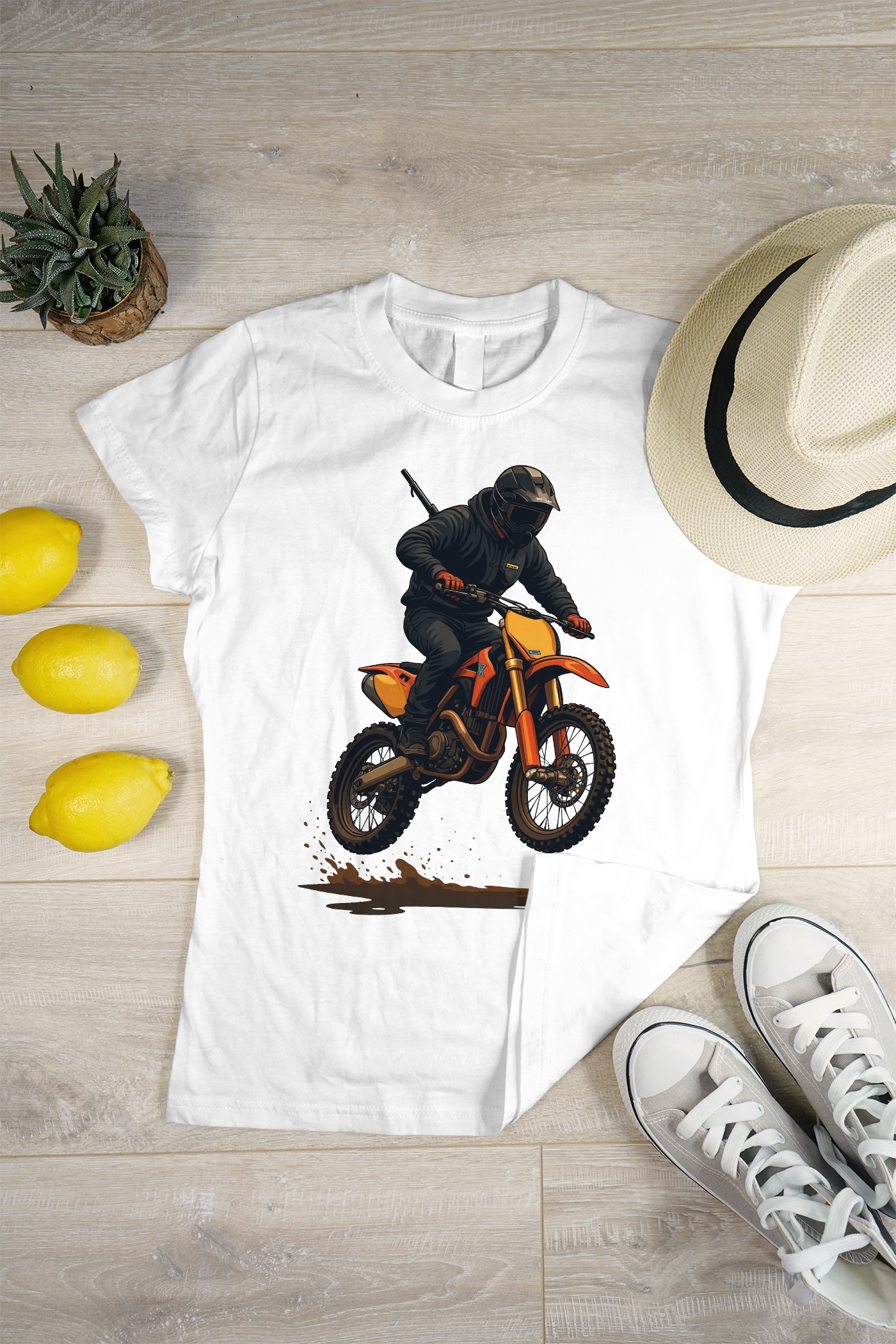Mud Rider Graphic T-Shirt – Bold Yellow Adventure Tee