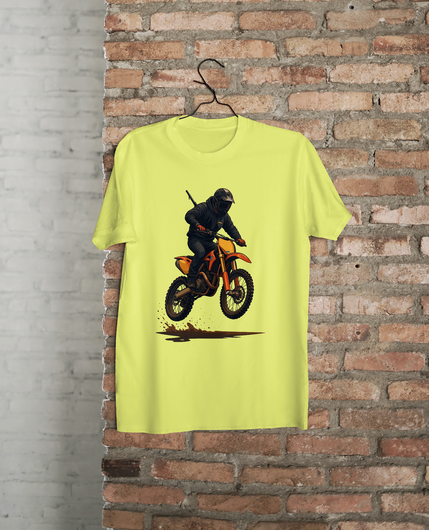 Mud Rider Graphic T-Shirt – Bold Yellow Adventure Tee
