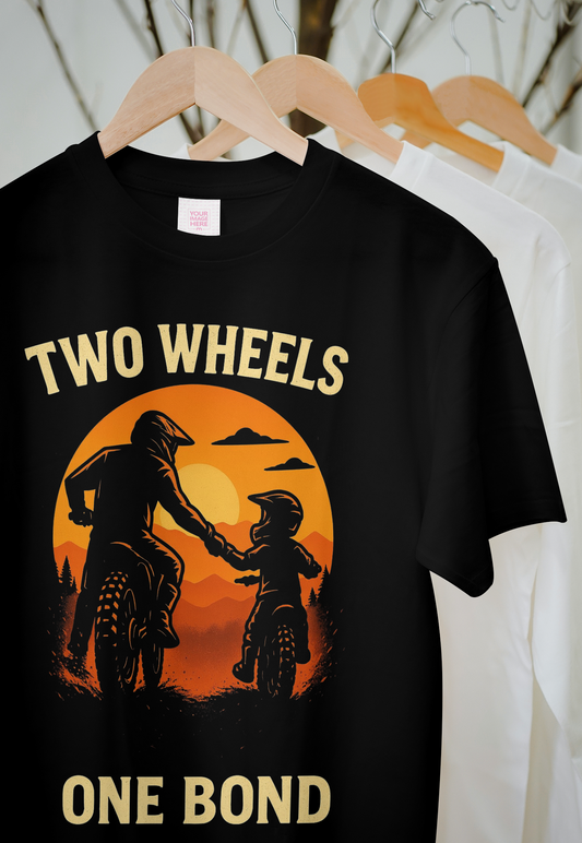Two Wheels, One Bond – Father & Son Combo T-Shirt