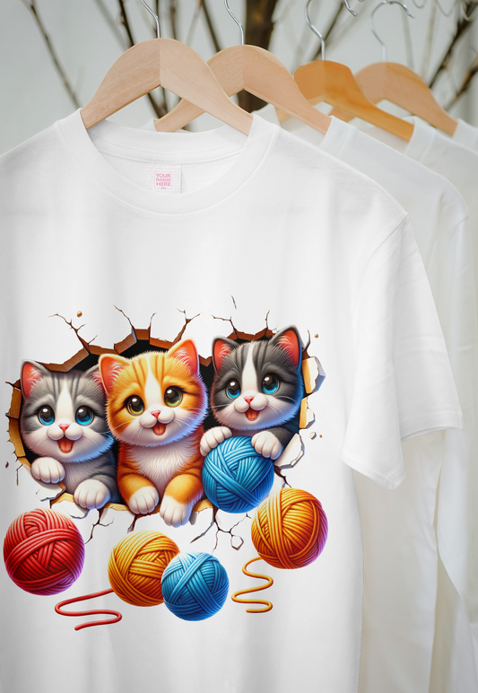 Pawfect Playtime – Adorable Kittens with Colorful Yarn