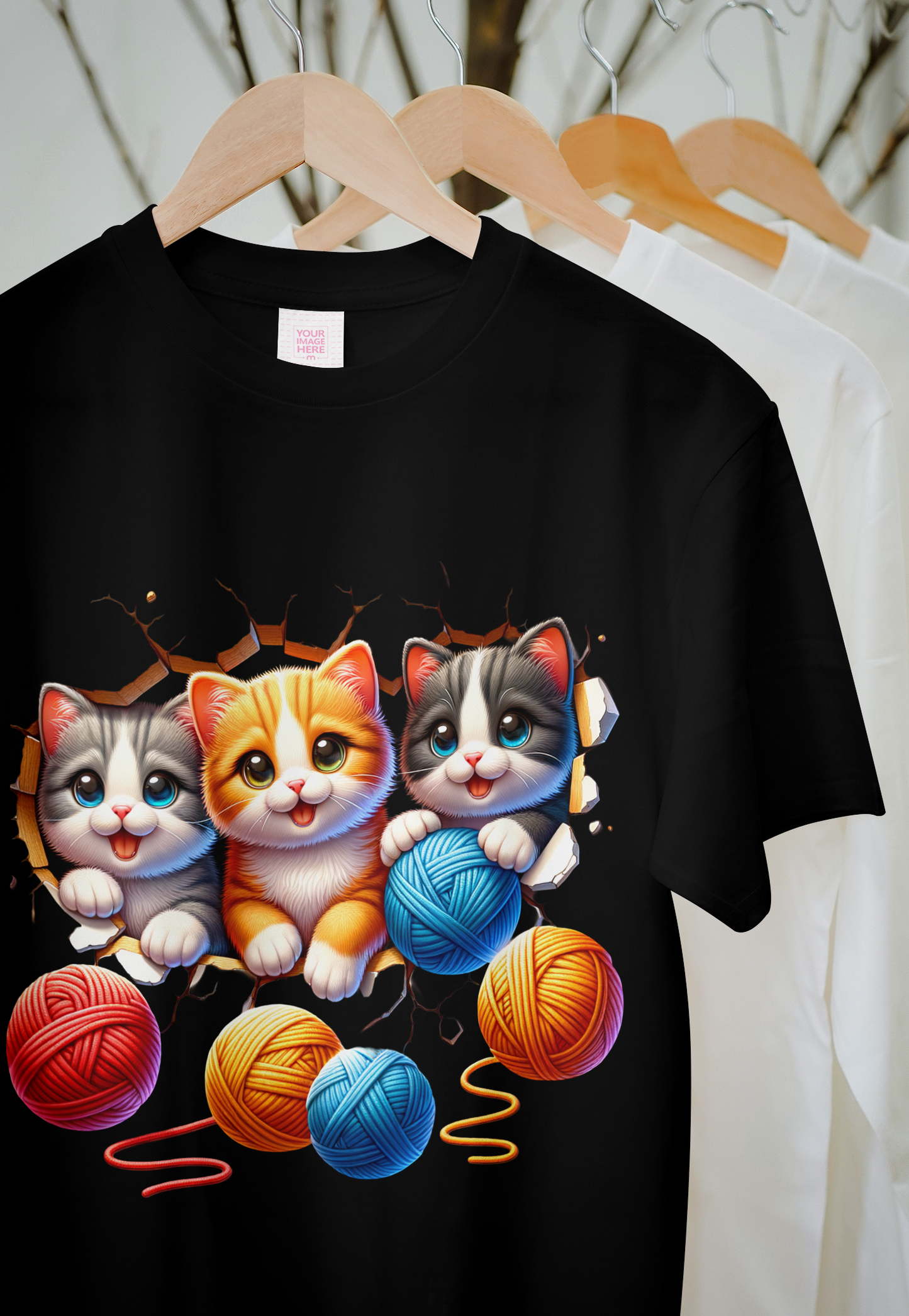 Pawfect Playtime – Adorable Kittens with Colorful Yarn