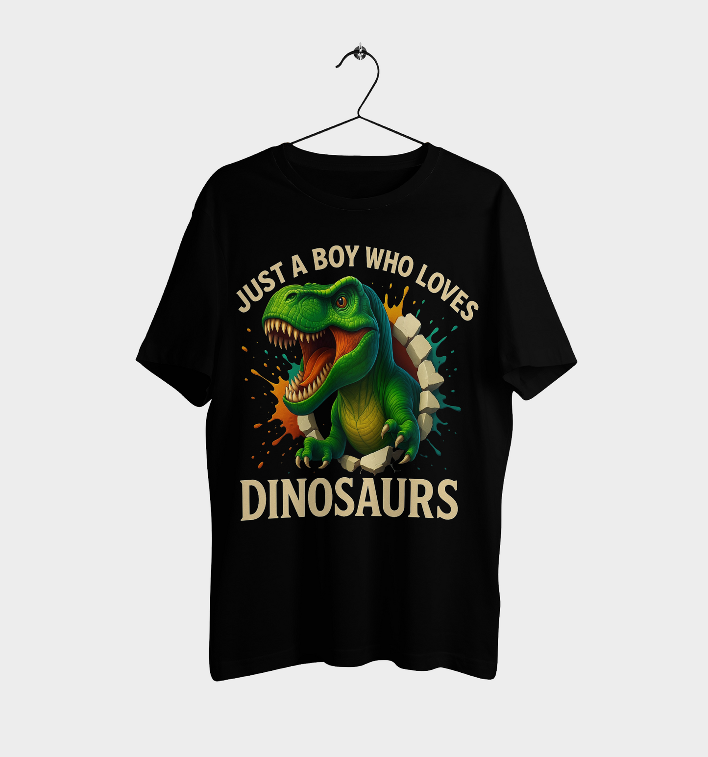 Just a Boy Who Loves Dinosaurs – Kids’ Premium T-Shirt Design