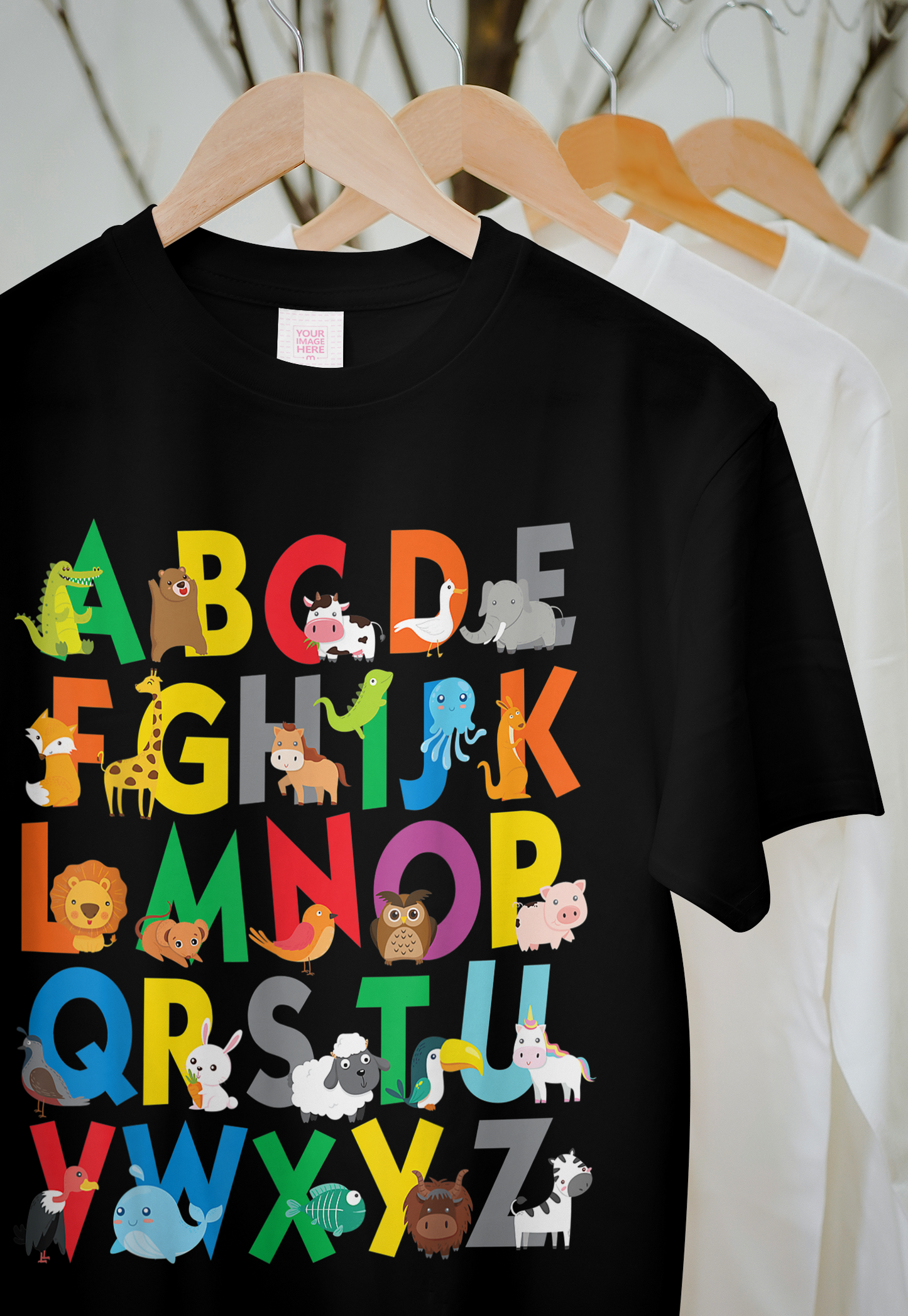 A–Z Animal Alphabet Learning Poster for Kids | Colorful & Fun Wall Art- Grown kids