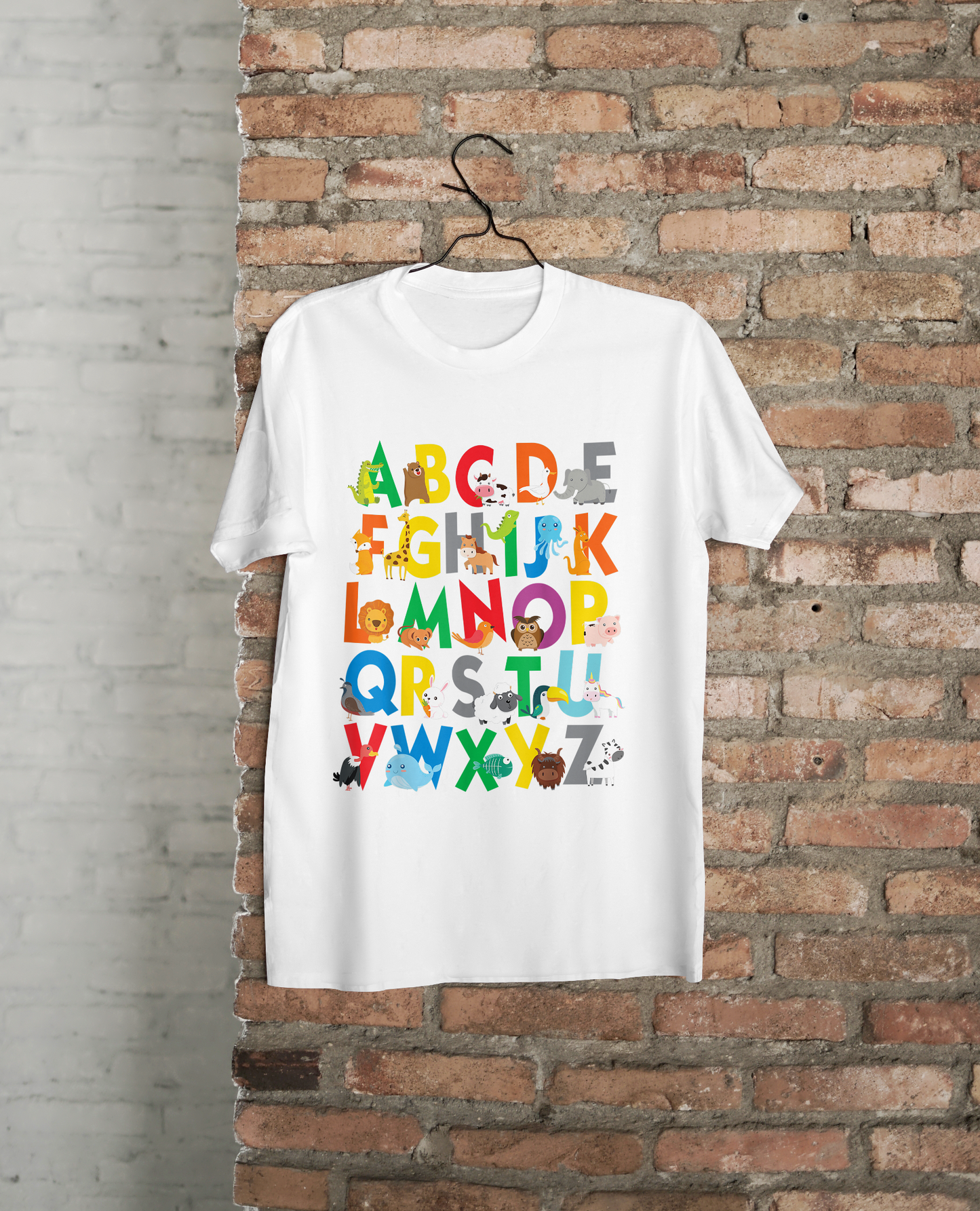 A–Z Animal Alphabet Learning Poster for Kids | Colorful & Fun Wall Art