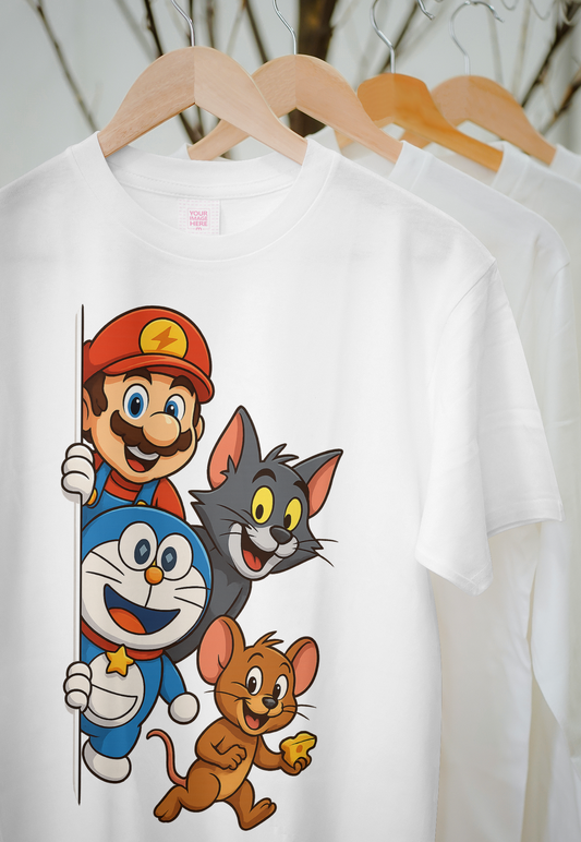 Playful Peek Squad – Cartoon T-Shirt Design