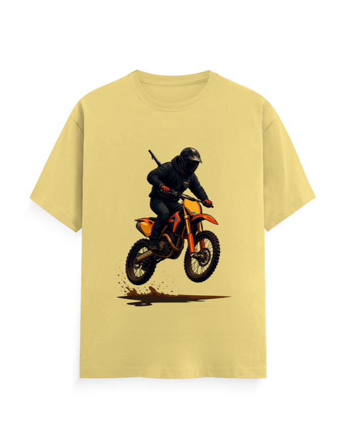 Mud Rider Graphic T-Shirt – Bold Yellow Adventure Tee